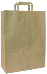 Shopper in carta Kraft Sealing Avana, Manico Piattina in tinta ed interno bianco taglio vivo, 100 a 120 gr