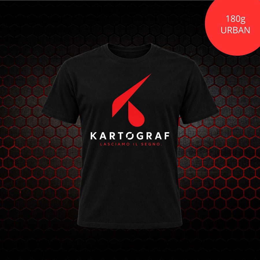 T-shirt Urban nera con logo rosso