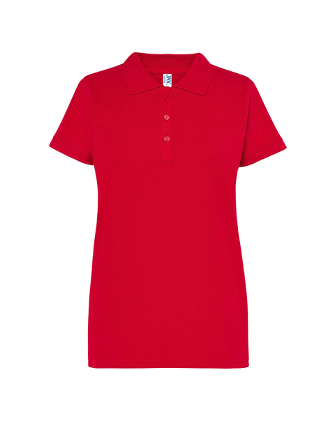 Polo donna manica corta regular Rosso senza sfondo