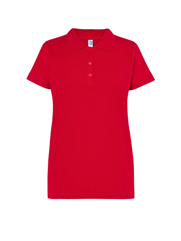 Polo donna manica corta regular Rosso senza sfondo
