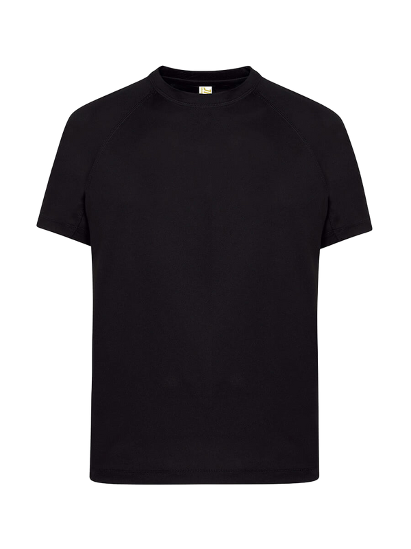 T-shirt uomo manica corta sport Nero senza sfondo