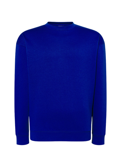 Felpa uomo girocollo leggera french terry Blu royal senza sfondo