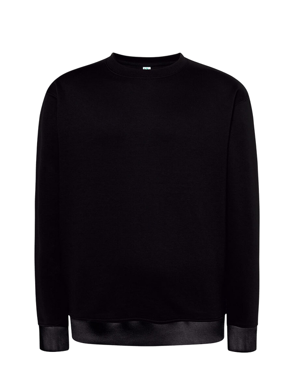 Felpa unisex girocollo premium Nero senza sfondo