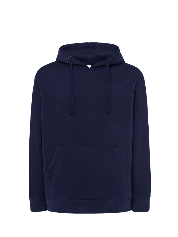 Felpa uomo cappuccio premium Blu navy senza sfondo