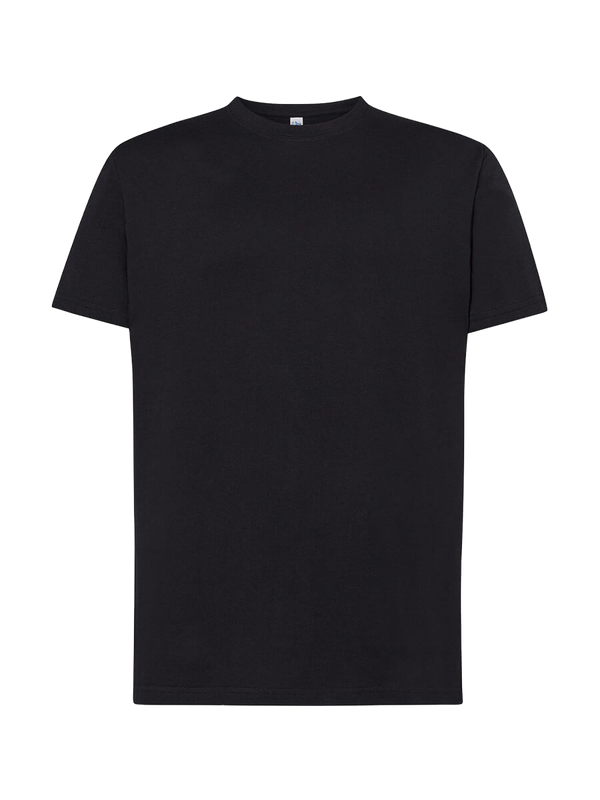 T-shirt uomo manica corta premium Nero senza sfondo