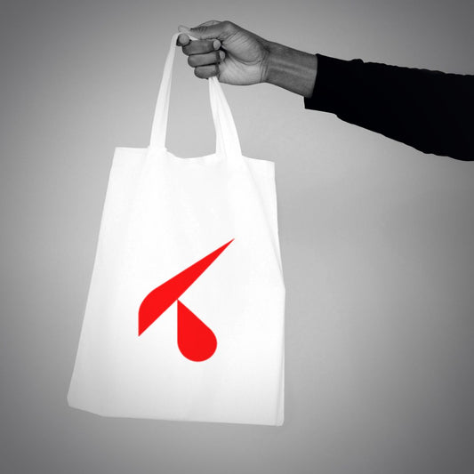 Shopper in cotone con logo stampato