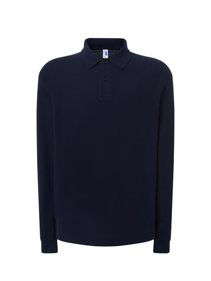 Polo uomo manica lunga regular Blu navy