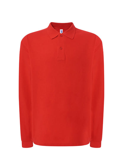 Polo uomo manica lunga regular Rosso