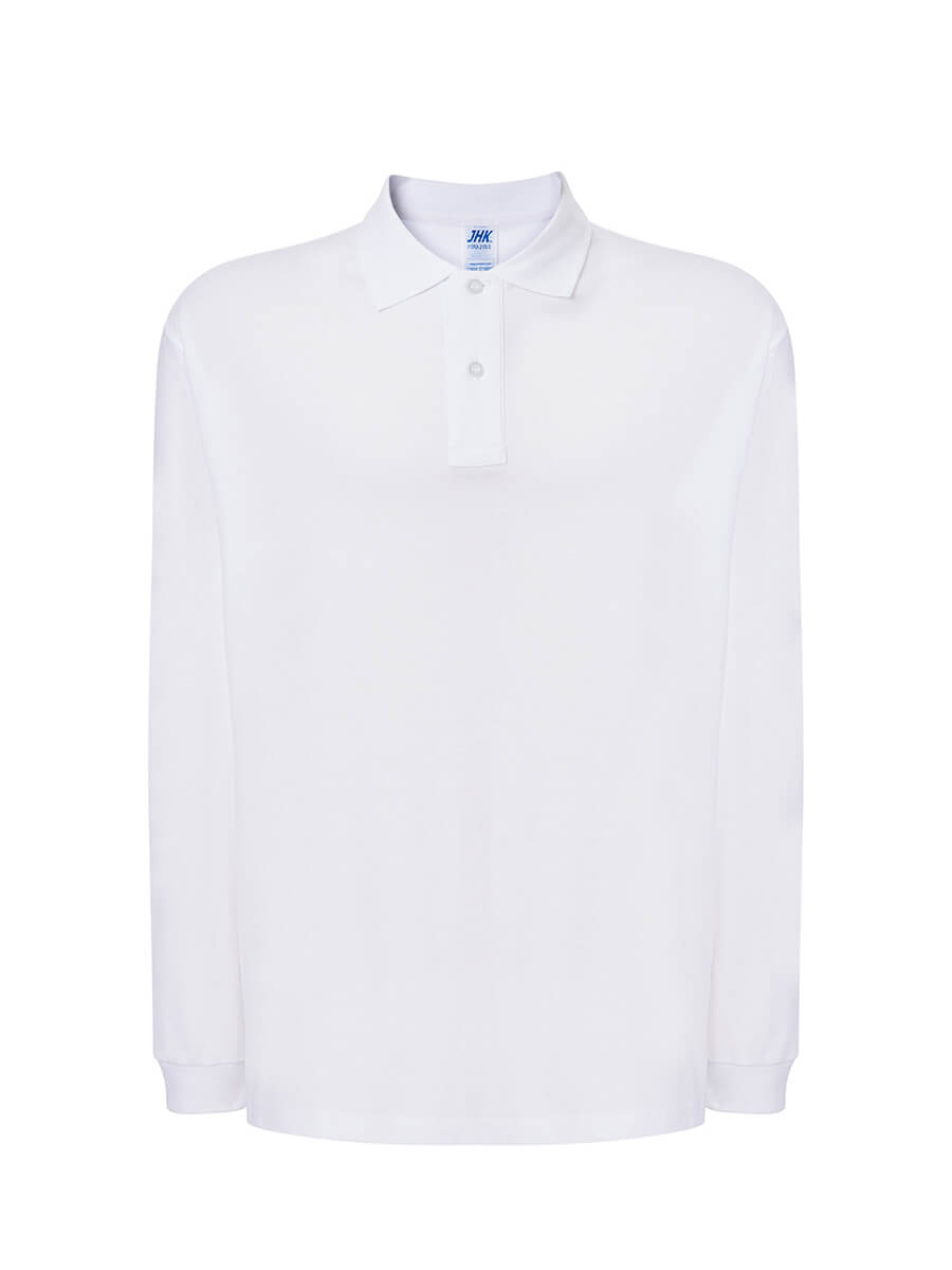 Polo uomo manica lunga regular Bianco