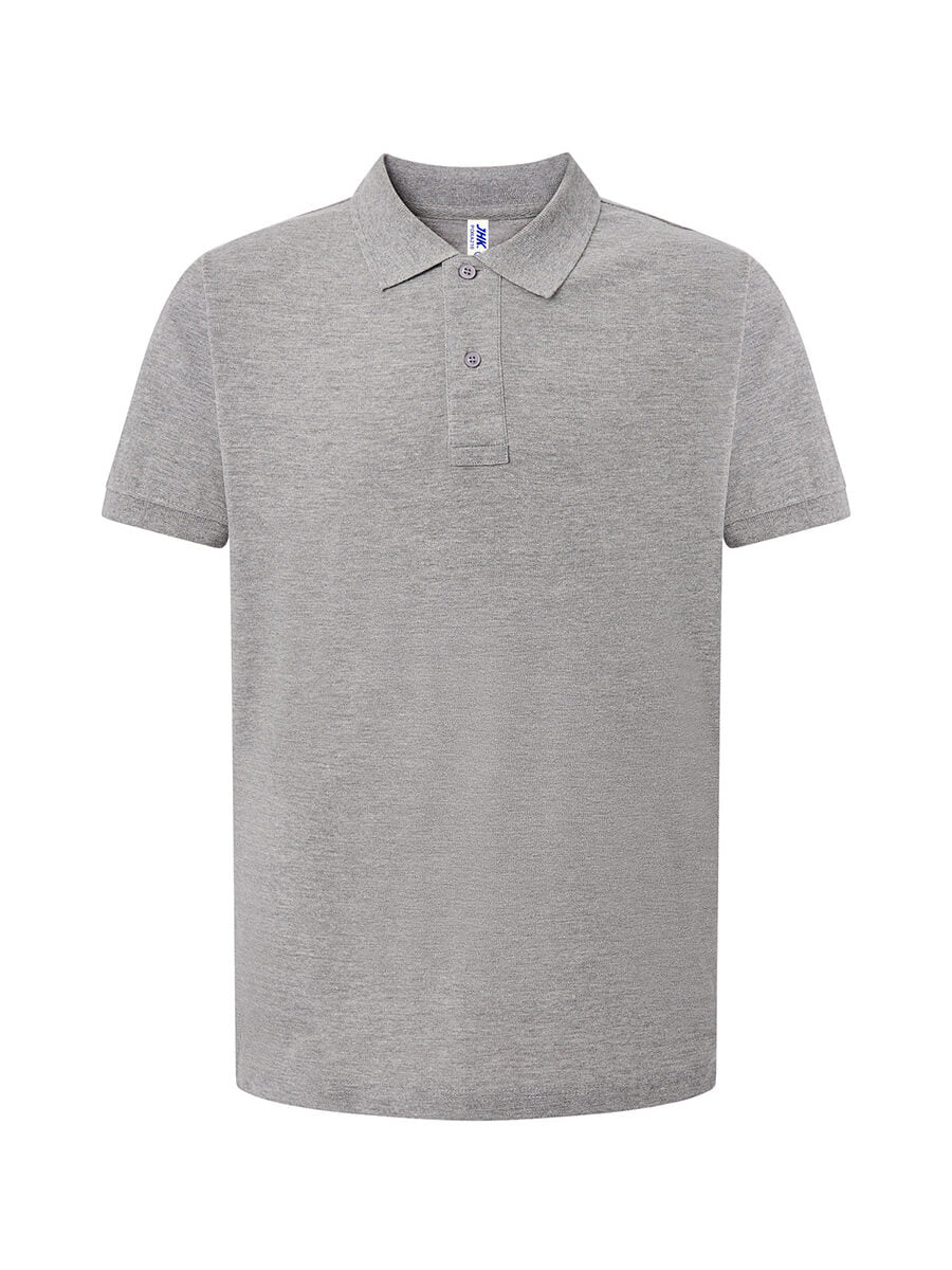 Polo uomo manica corta regular Grigio melange