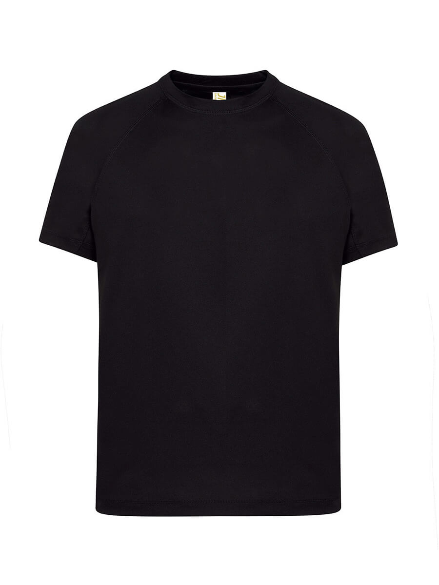 T-shirt uomo manica corta sport Nero
