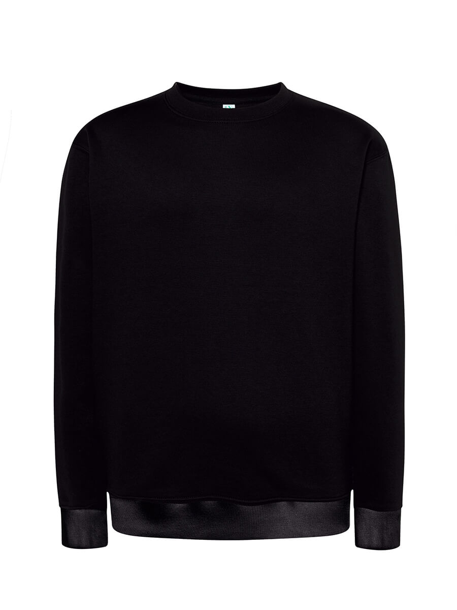 Felpa unisex girocollo premium Nero