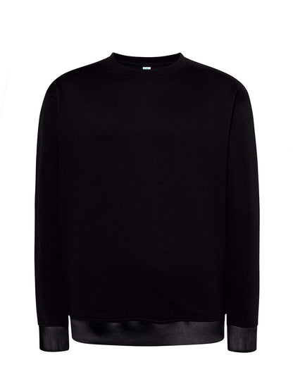 Felpa unisex girocollo premium Nero