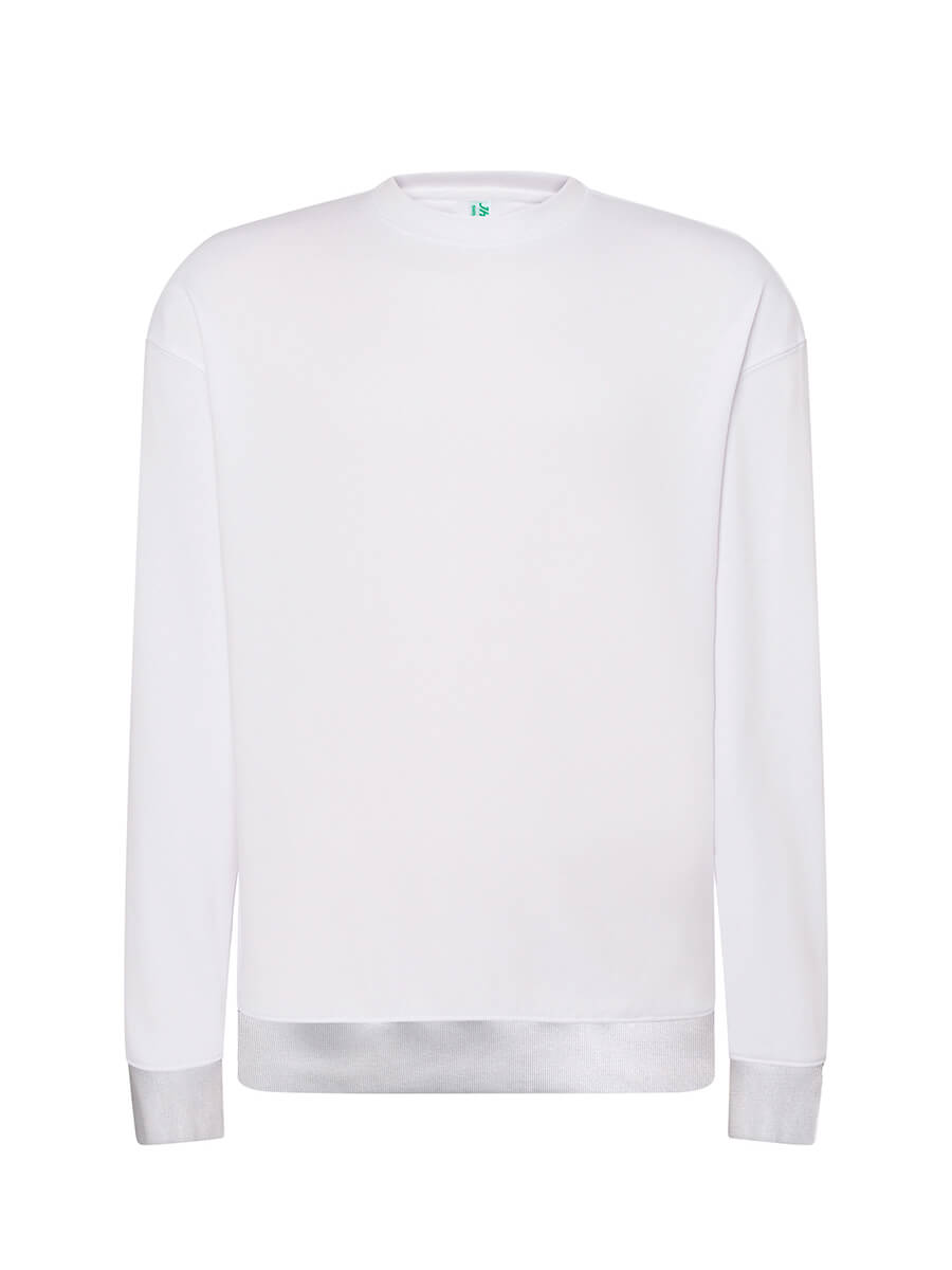 Felpa unisex girocollo premium Bianco