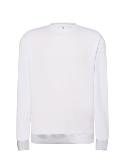 Felpa unisex girocollo premium Bianco