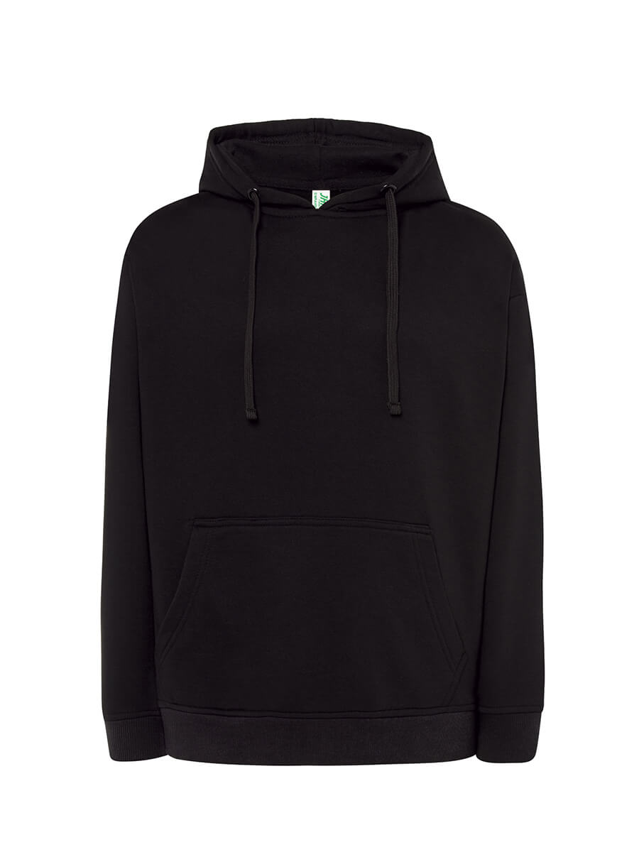Felpa uomo cappuccio premium Nero
