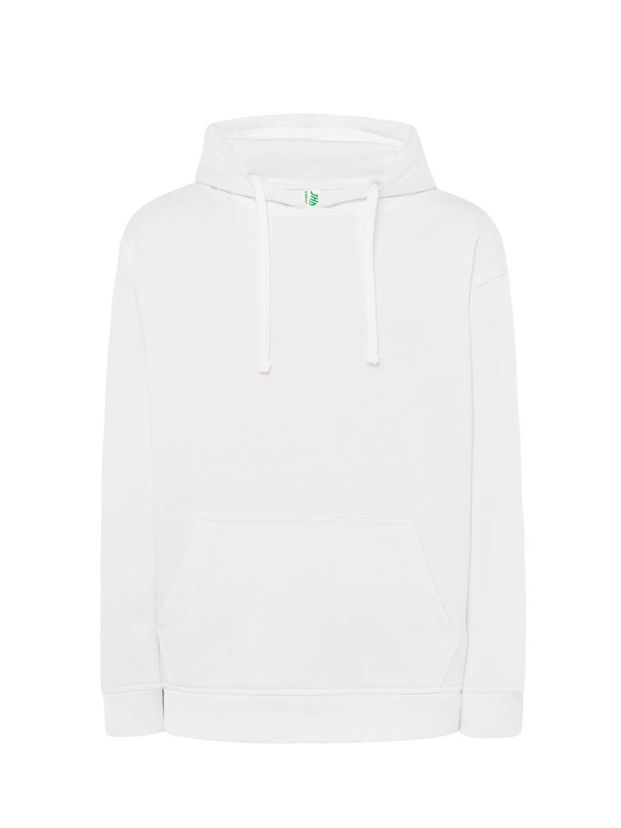 Felpa uomo cappuccio premium Bianco