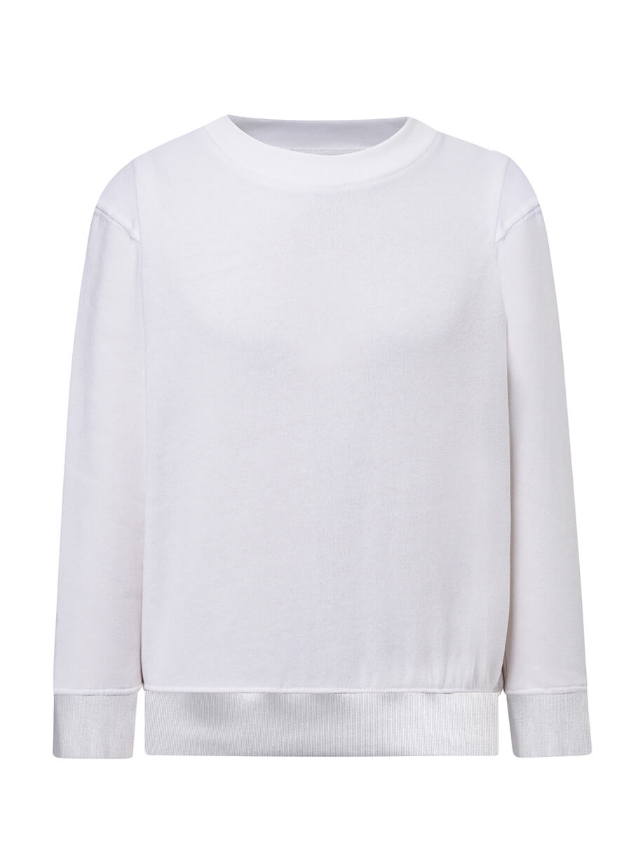 Felpa bambino girocollo premium Bianco