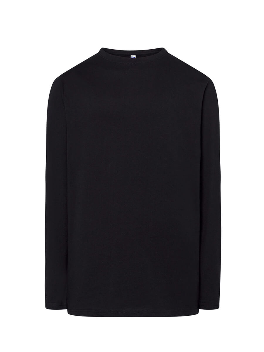 T-shirt uomo manica lunga regular Nero