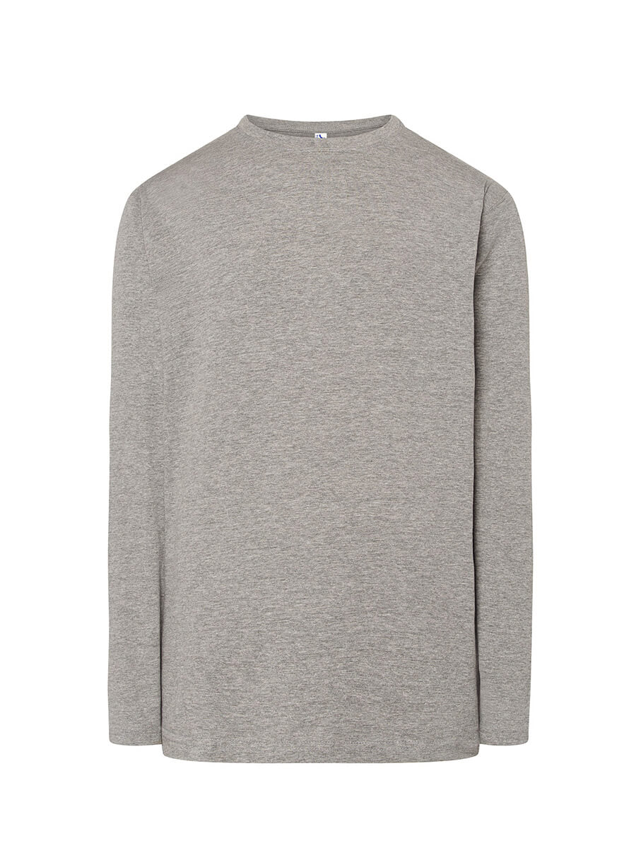T-shirt uomo manica lunga regular Grigio melange