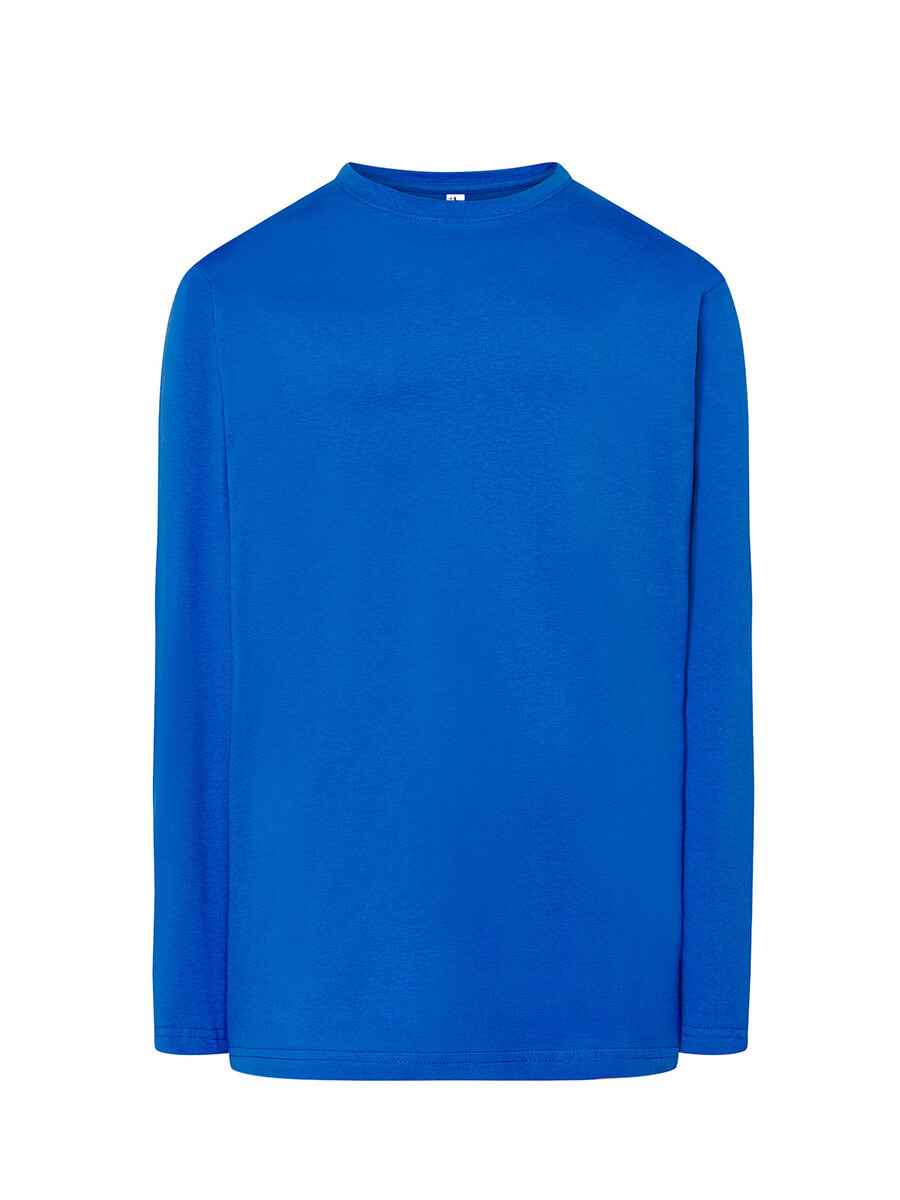 T-shirt uomo manica lunga regular Blu royal