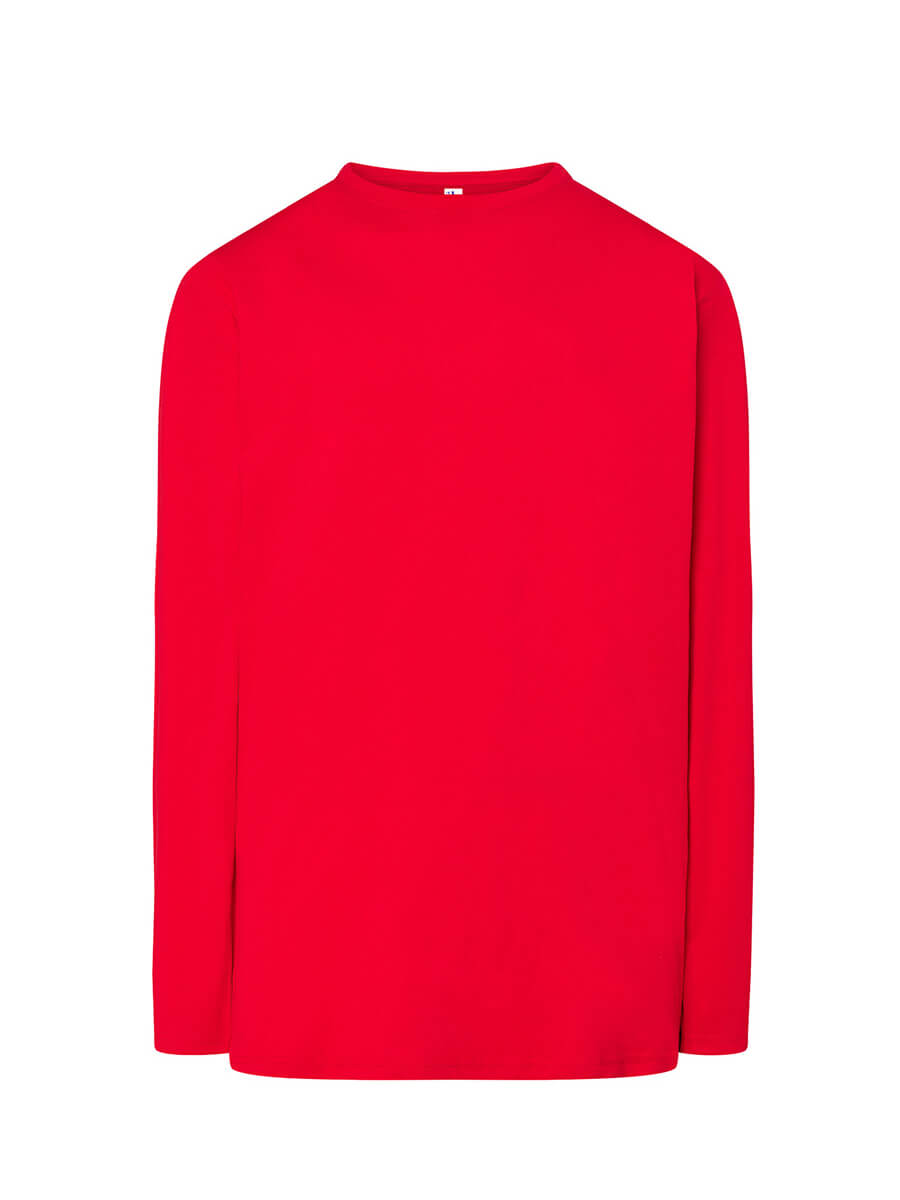 T-shirt uomo manica lunga regular Rosso