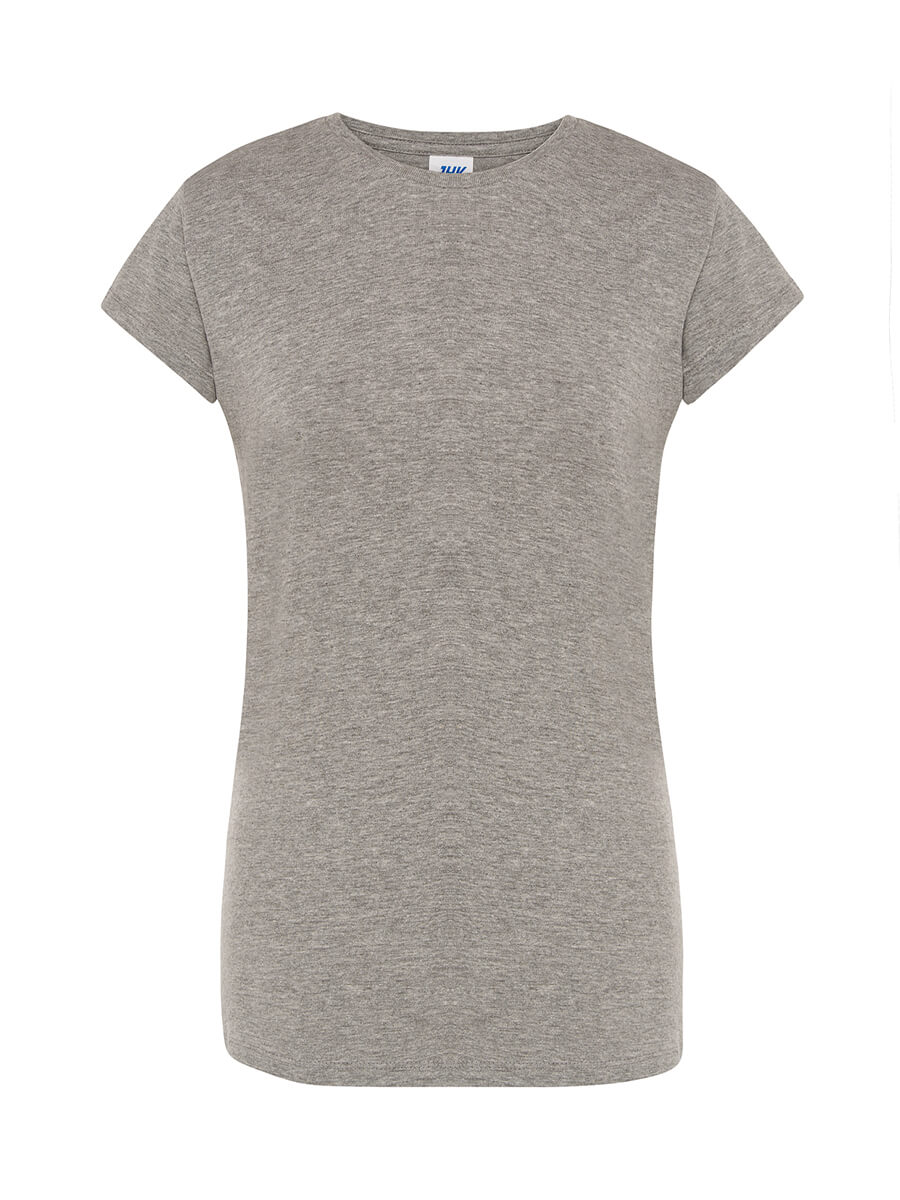 T-shirt donna manica corta premium Grigio melange