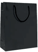 carta patinata bianca stampa nero plastificazione opaca, corda nera