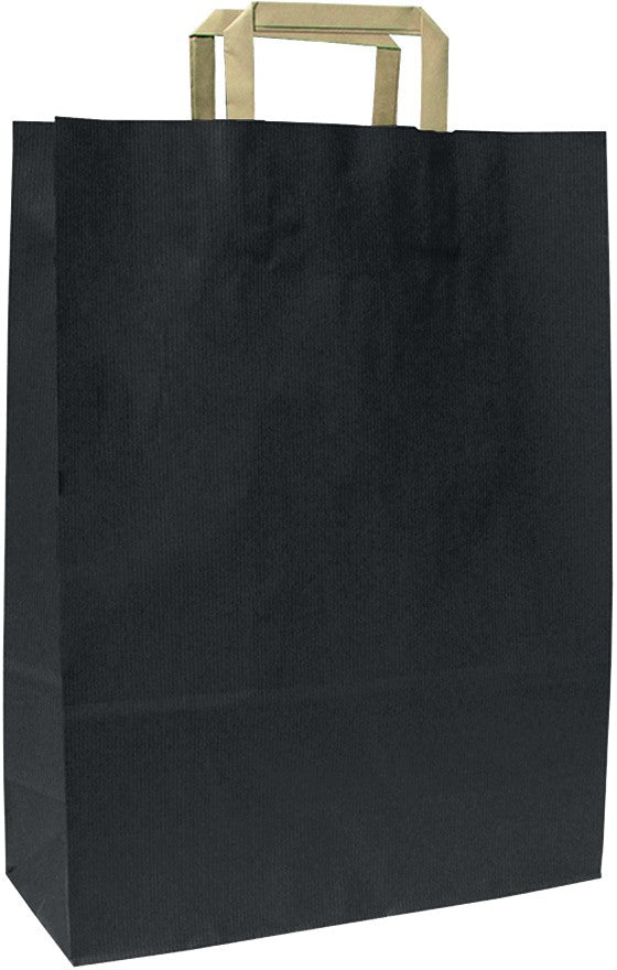 Shopper in carta Kraft Sealing Arancio, Manico Piattina Avana ed interno bianco taglio vivo, 100 a 120 gr