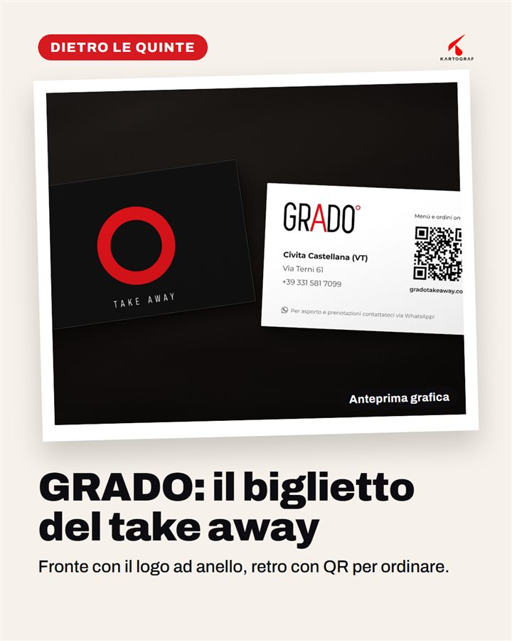 Biglietti take away con logo