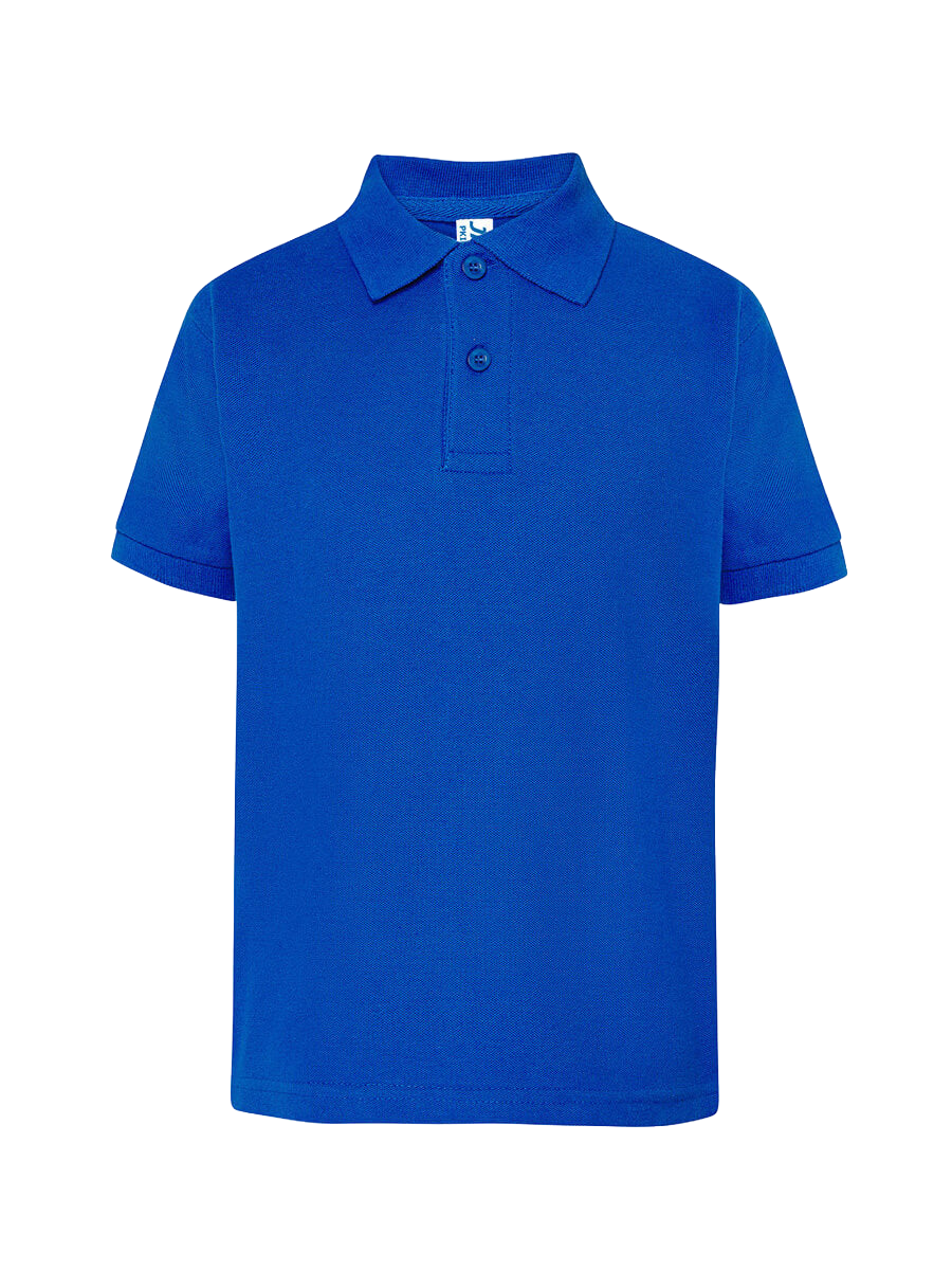 Polo bambino manica corta regular Blu royal senza sfondo