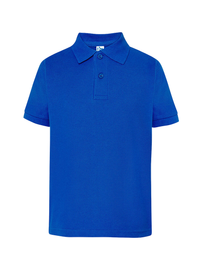 Polo bambino manica corta regular Blu royal senza sfondo