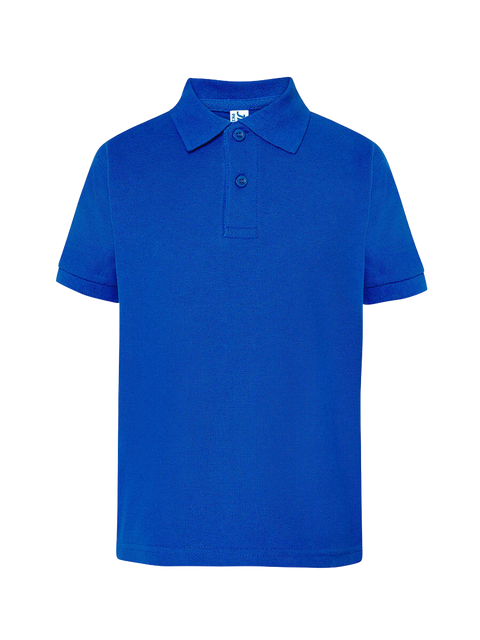 Polo bambino manica corta regular Blu royal senza sfondo