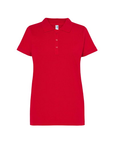 Polo donna manica corta regular Rosso senza sfondo