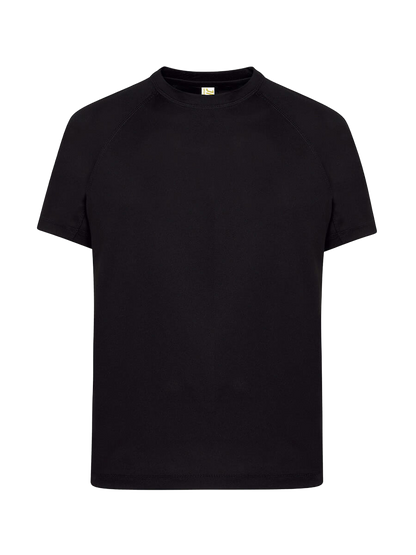 T-shirt uomo manica corta sport Nero senza sfondo