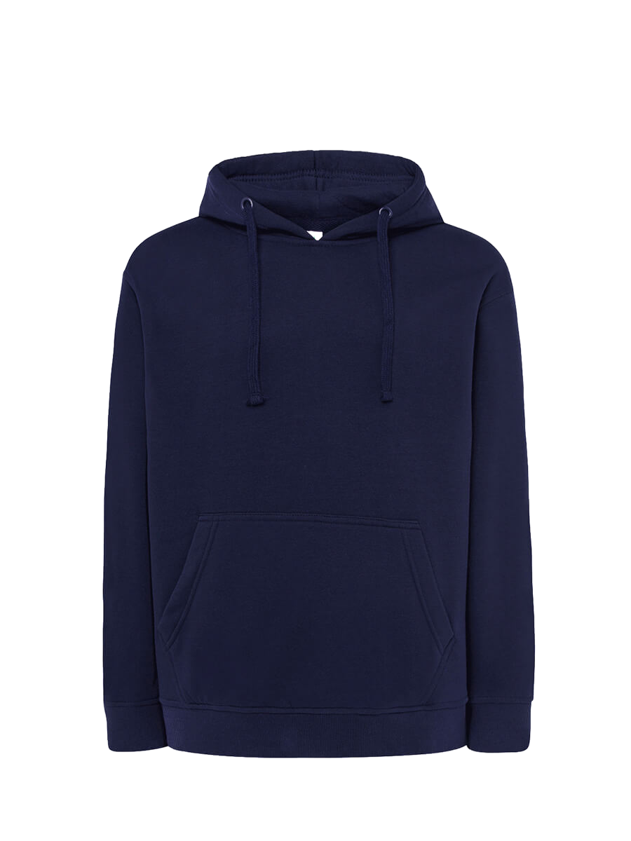 Felpa uomo cappuccio premium Blu navy senza sfondo