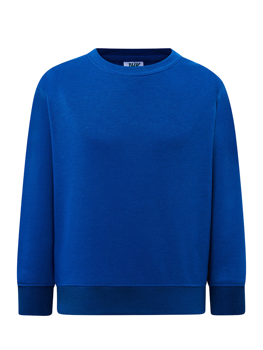 Felpa bambino girocollo premium Blu royal senza sfondo