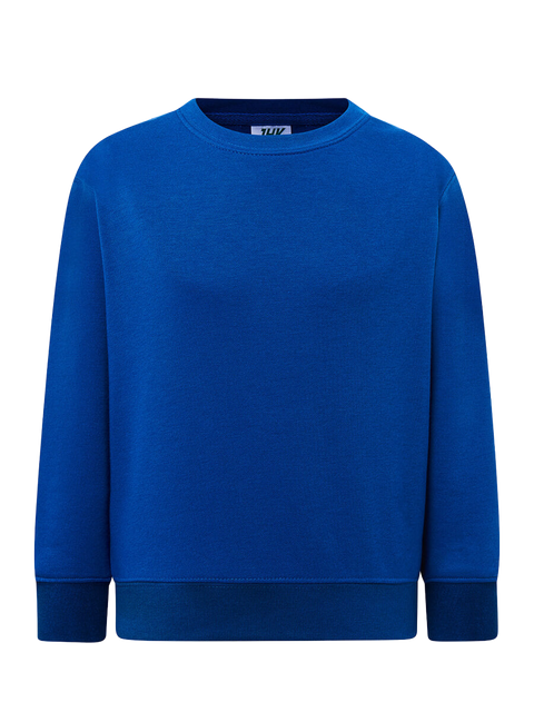 Felpa bambino girocollo premium Blu royal senza sfondo