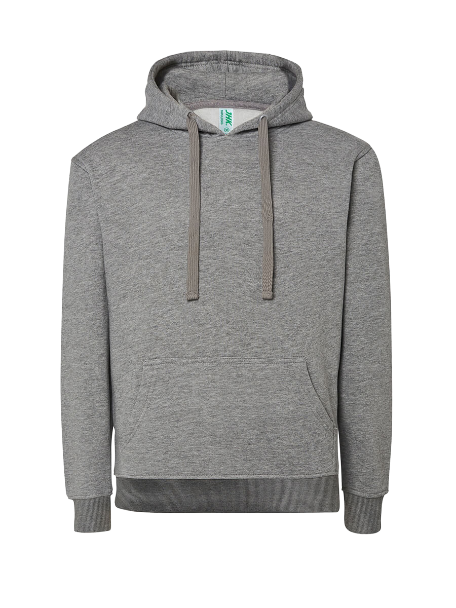 Felpa donna cappuccio premium Grigio melange senza sfondo