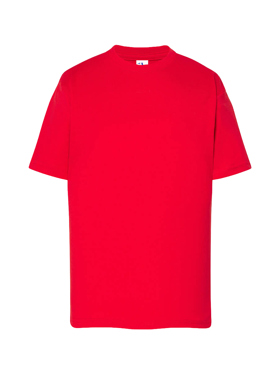 T-shirt bambino manica corta regular Rosso senza sfondo