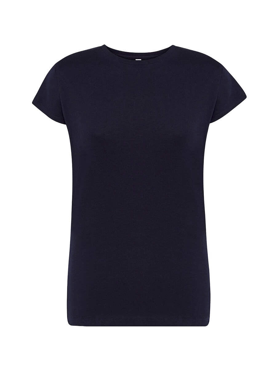 T-shirt donna manica corta premium Blu navy senza sfondo