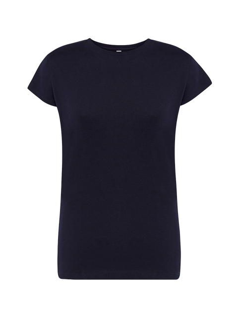 T-shirt donna manica corta premium Blu navy senza sfondo